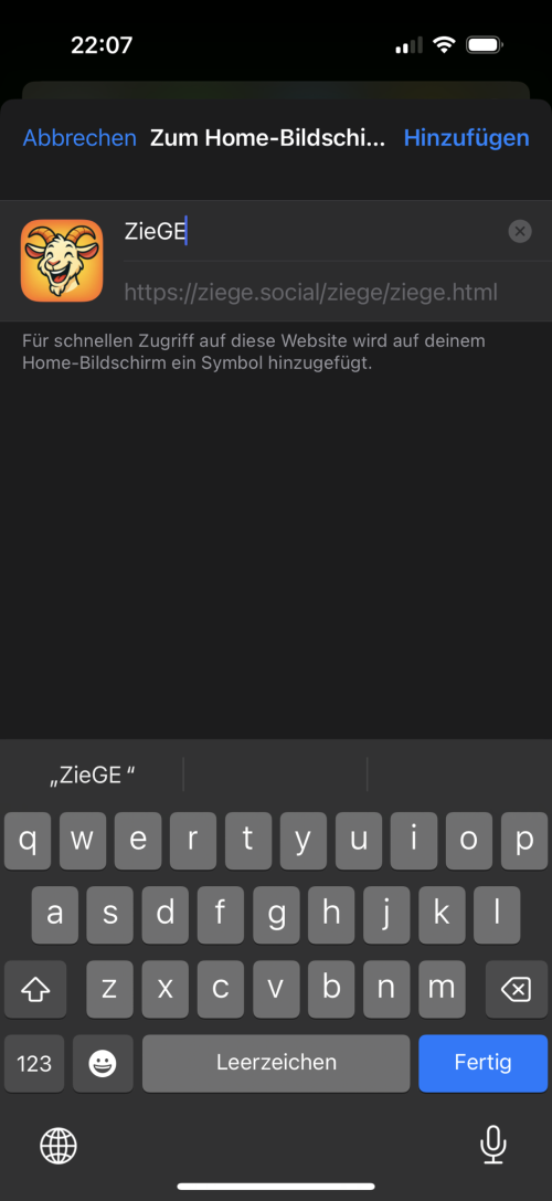 Zum Home-Bildschirm