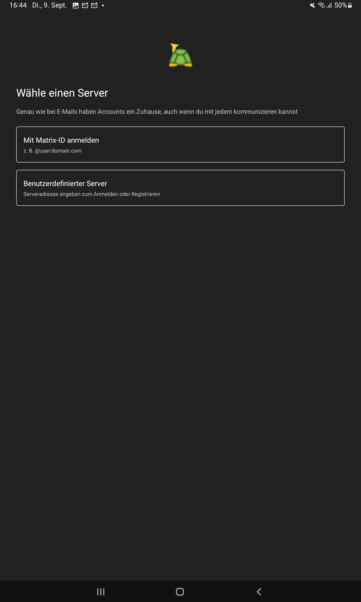 Serverauswahl