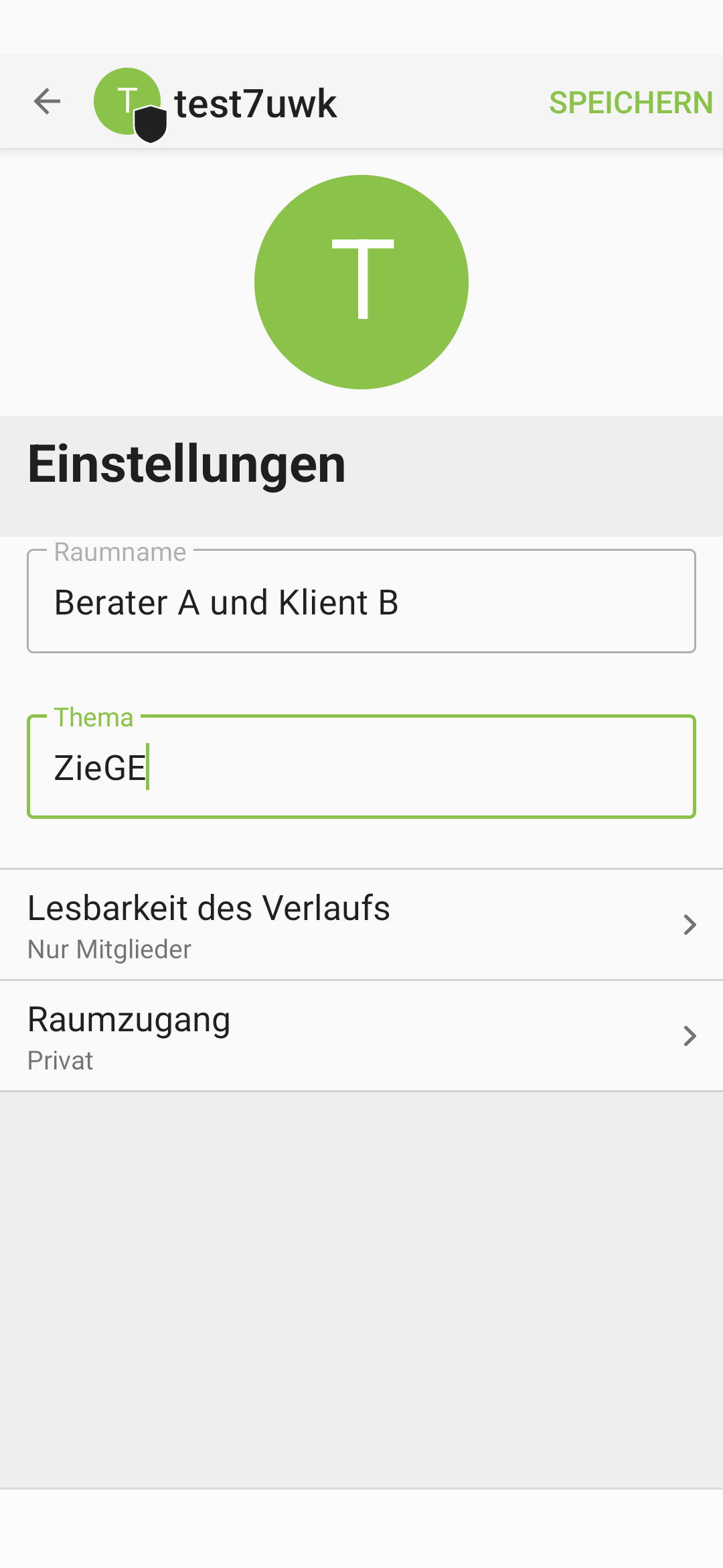 Startbildschirm