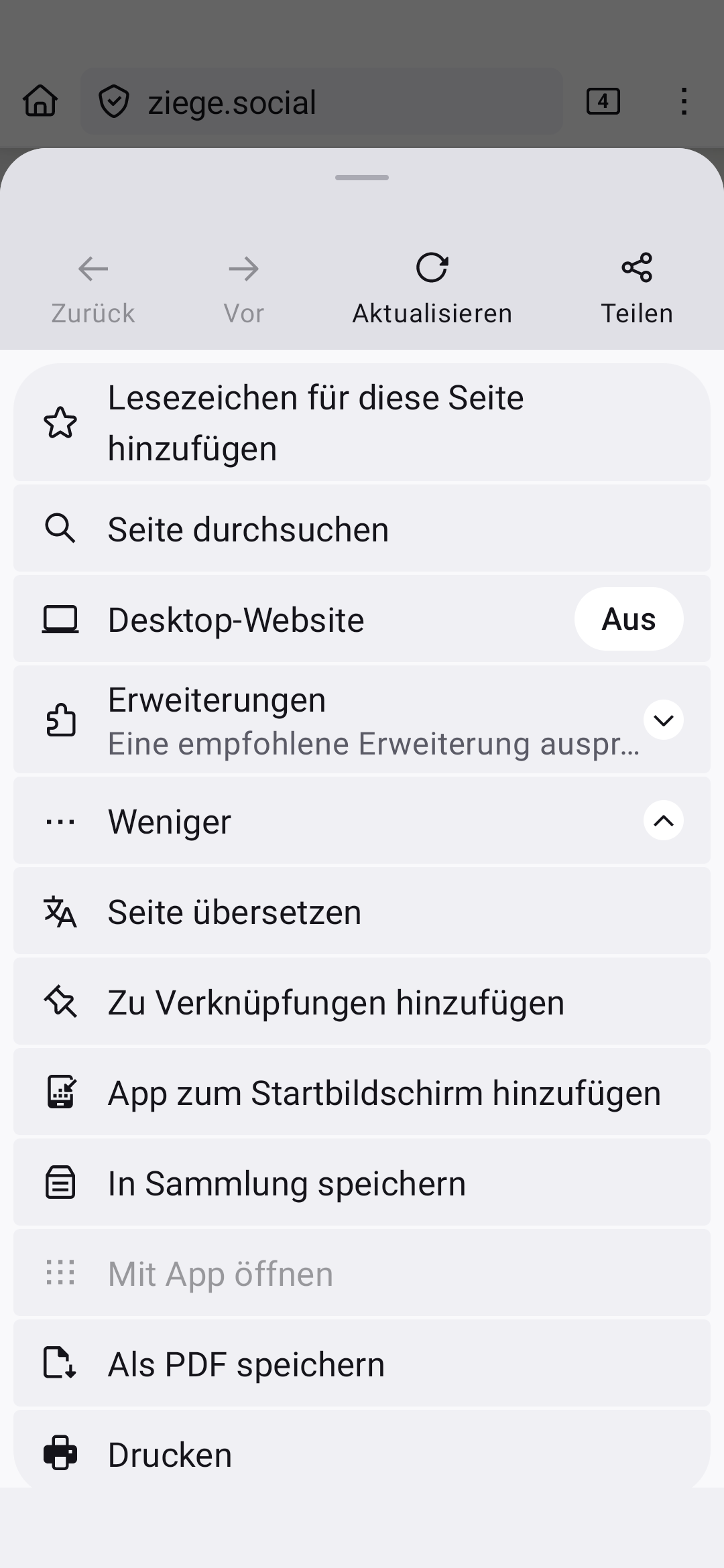Zum Startbildschirm